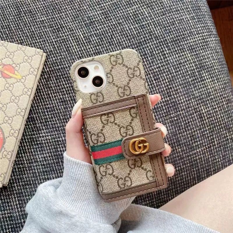 iPhone 15 Pro Max Luxury Brand wallet Mobile Case Cover