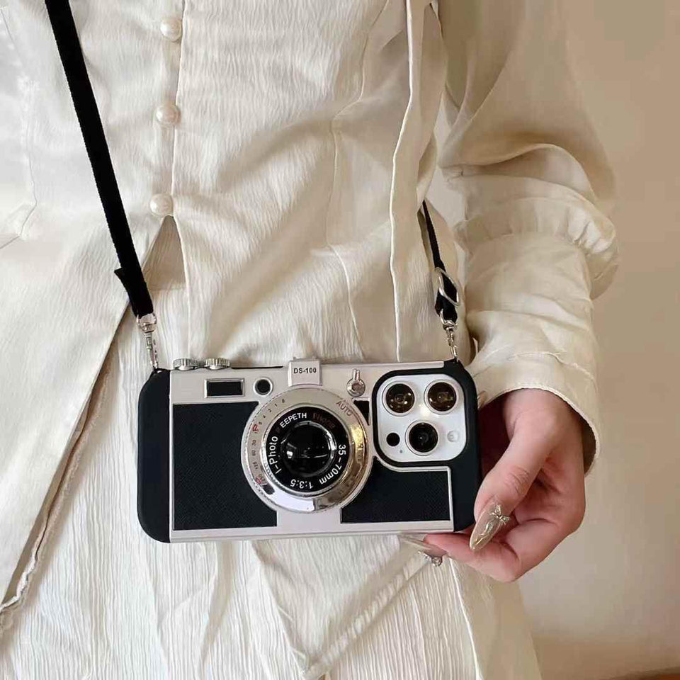 iPhone 15 Pro Max 3D Retro Vintage Camera Case Cover