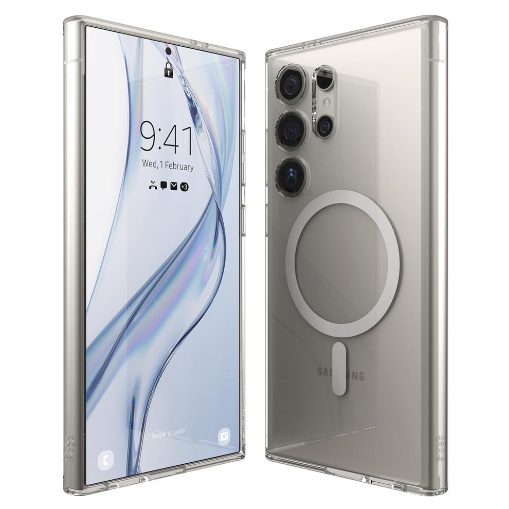 Samsung Galaxy S24 Ultra Hybrid Magsafe Case (TPU+Poly Carbonate|Crystal Clear) with Camera Protection