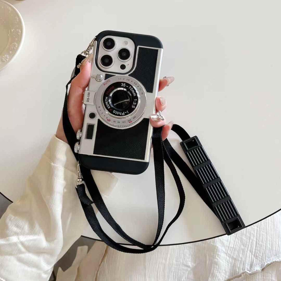 iPhone 15 Pro Max 3D Retro Vintage Camera Case Cover