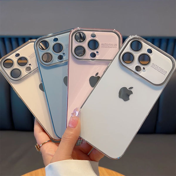 iPhone 16 Luxury Glass Camera Shield Lens Case Cover