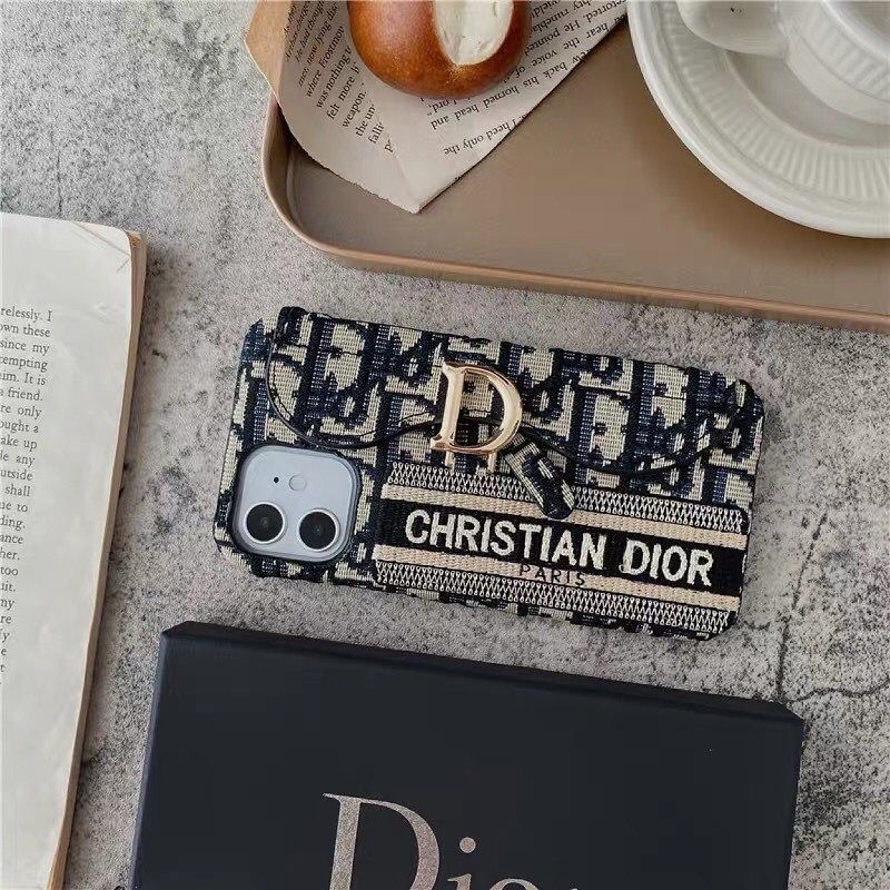 iPhone 16 Pro CD Luxury Brand Cardholder Wallet Case Cover