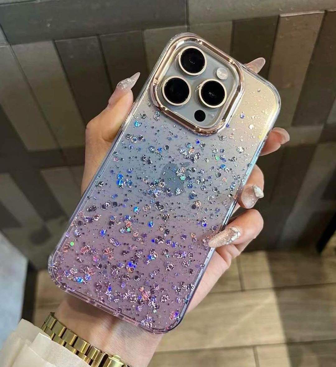 iPhone 14 Cute Glitter Magic Mask Mobile Case Cover