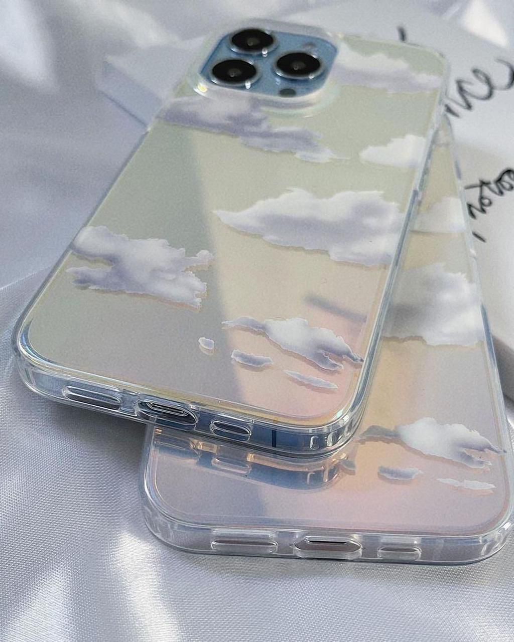 iPhone 14 Asthetic Cloud Sky Glaze Mobile Case Cover