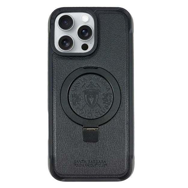 iPhone 16 Series Leather SB Brand Club With Stand Mobile Case Cover