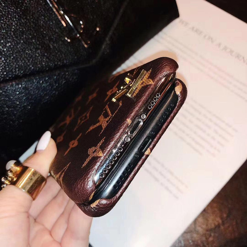 iPhone 16 Pro Luxury Leather Brand Mobile Case Cover