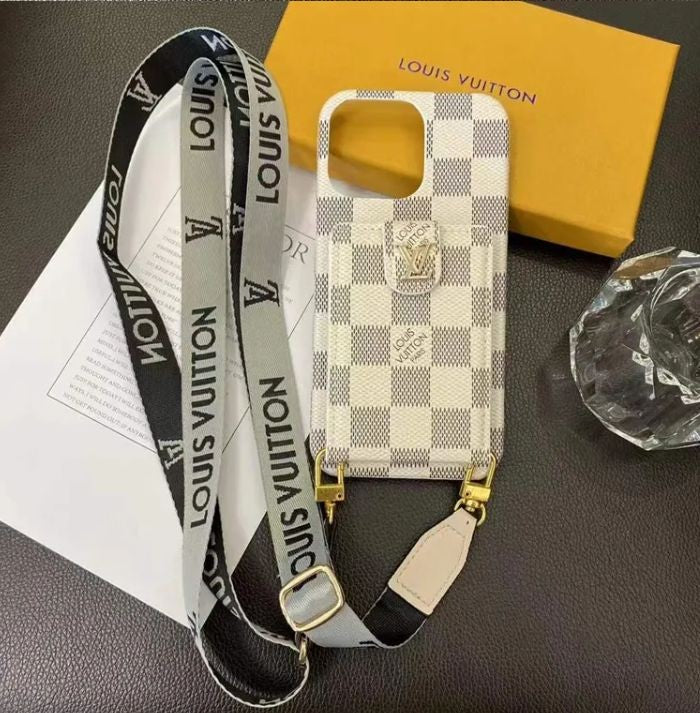 iPhone 14 Luxury Brand Sling Wallet Mobile Case Cover