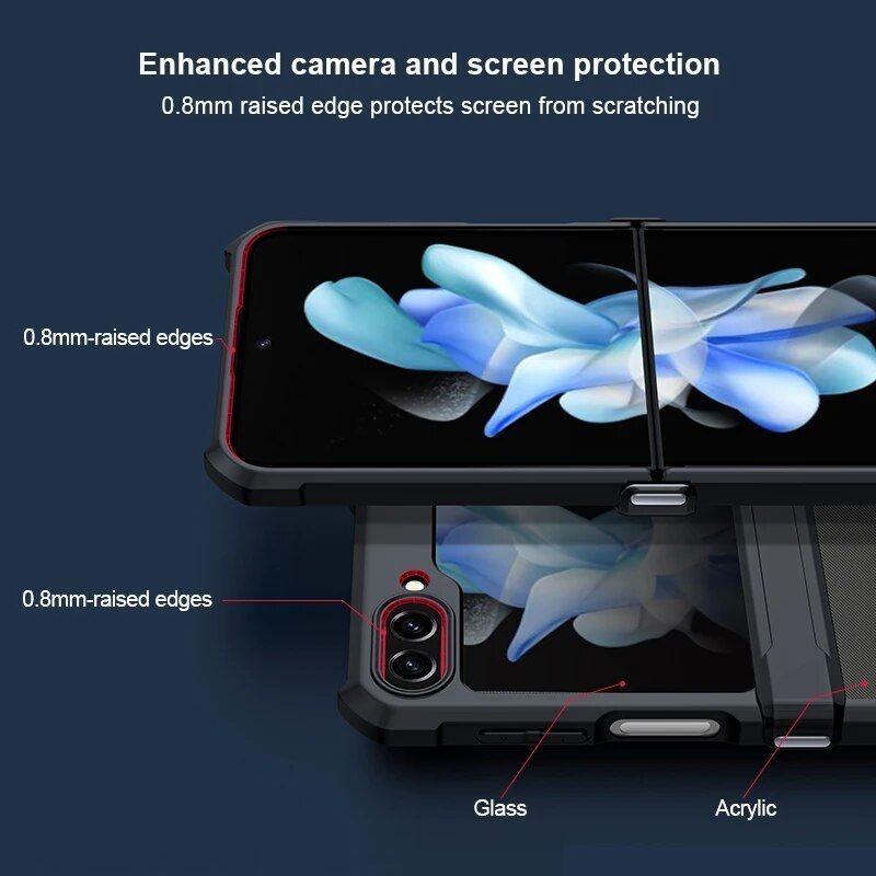 Samsung Galaxy Z Flip 6 Transparent Bumper Case With Black Border