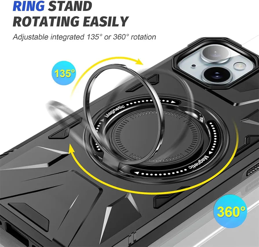 iPhone 14 Military Grade Protection With 360° Rotating Stand Mobile Cover