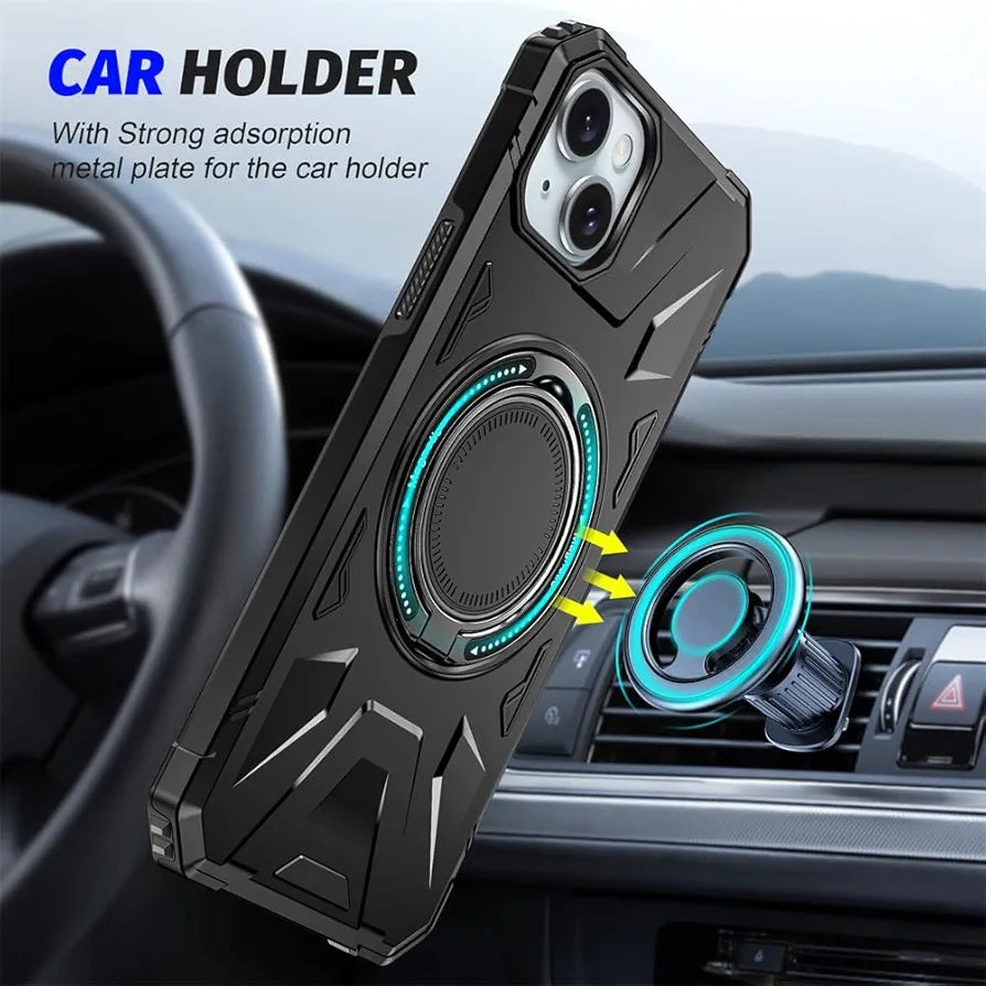 iPhone 14 Military Grade Protection With 360° Rotating Stand Mobile Cover