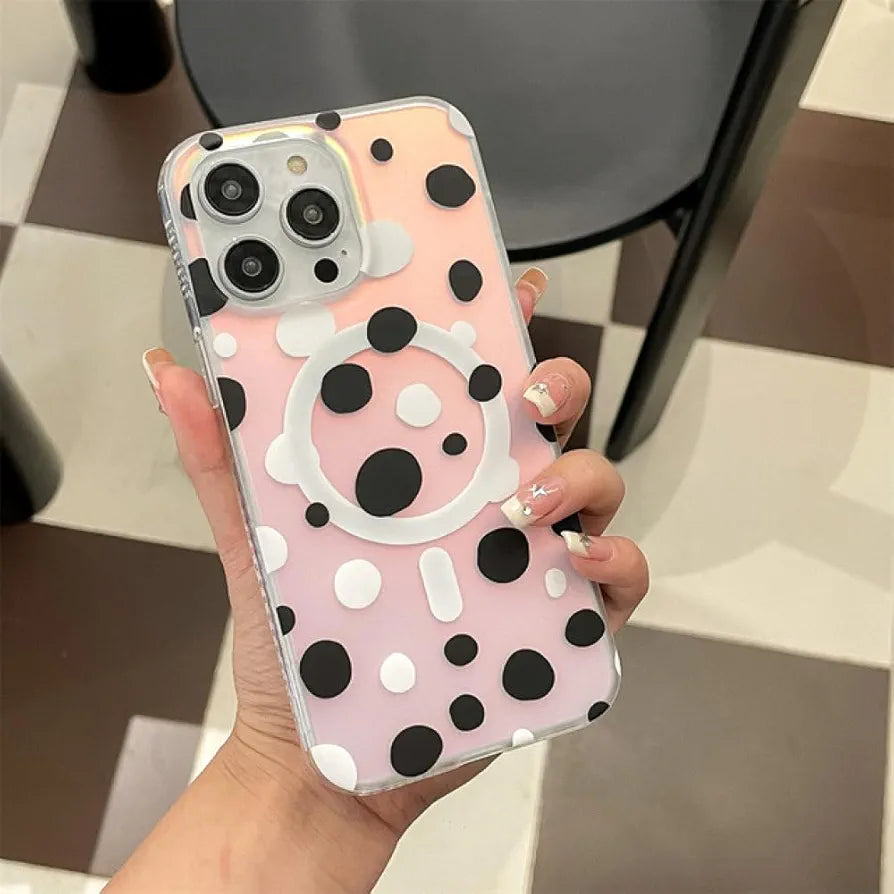 iPhone 14 Dotted Gradient Pattern Translucent Mobile Case Cover