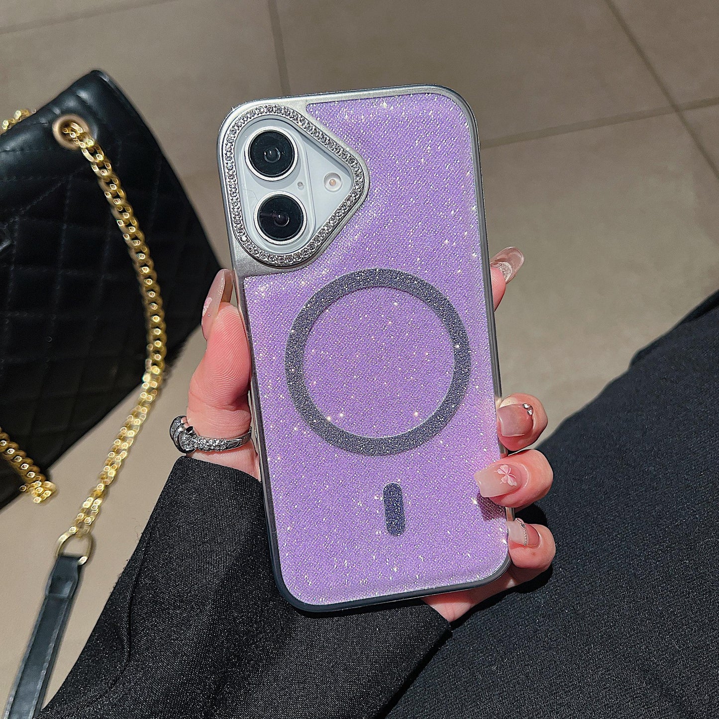 iPhone 16 Pro Max Diamond Glitter Magsafe Mobile Case