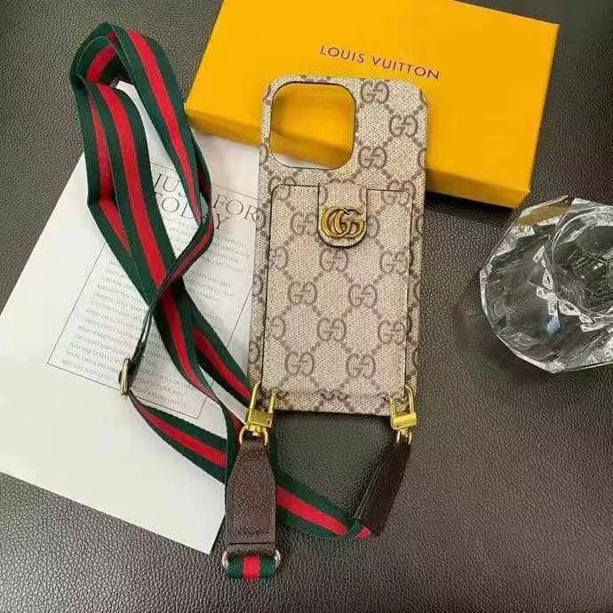 iPhone 14 Luxury Brand Sling Wallet Mobile Case Cover