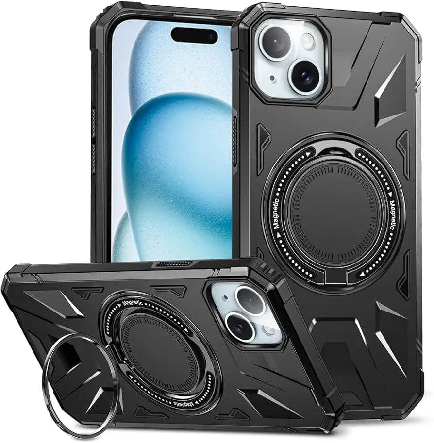 iPhone 14 Military Grade Protection With 360° Rotating Stand Mobile Cover