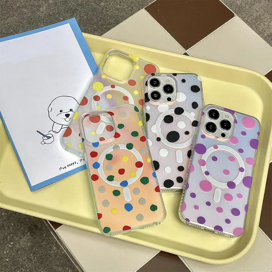 iPhone 14 Dotted Gradient Pattern Translucent Mobile Case Cover