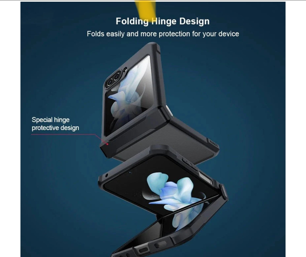 Samsung Galaxy Z Flip 6 Transparent Bumper Case With Black Border