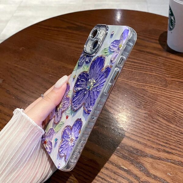 iPhone 15 Plus Cute Flower Print 3D Design Mobile Case Cover