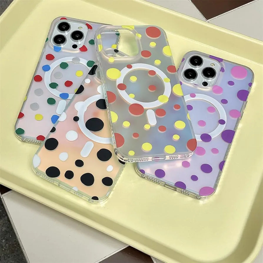 iPhone 14 Dotted Gradient Pattern Translucent Mobile Case Cover