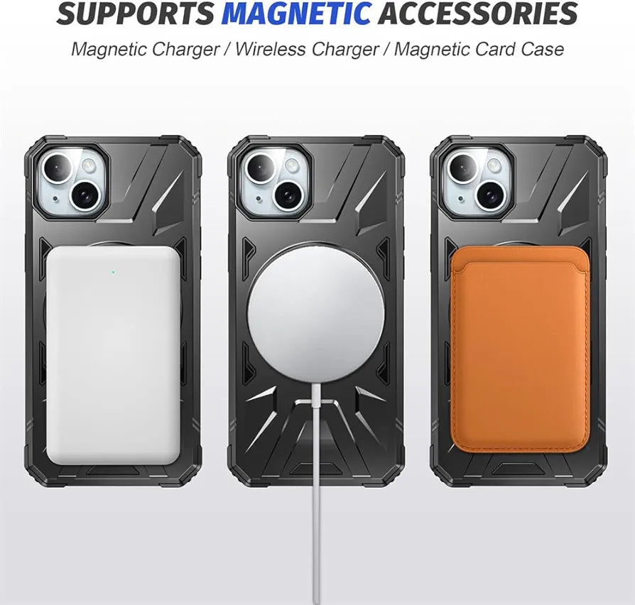 iPhone 14 Military Grade Protection With 360° Rotating Stand Mobile Cover