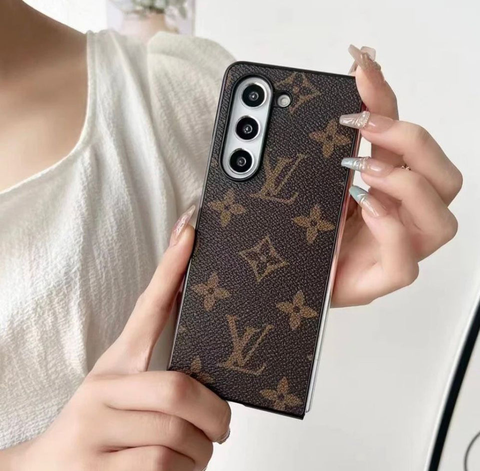 Samsung Galaxy Z Fold 6 Leather Brand Luxury Mobile Case Cover