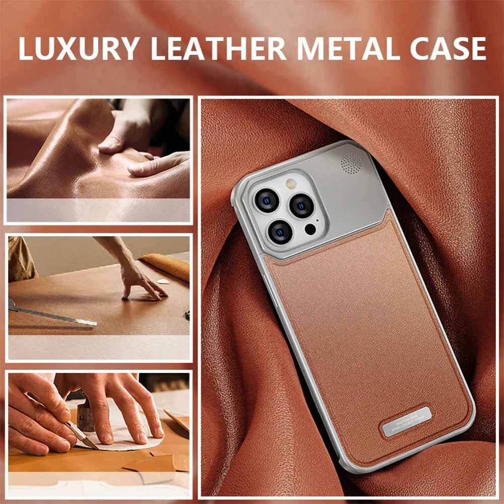 iPhone 16 Pro Aeroflex Leather Premium Mobile Case Cover