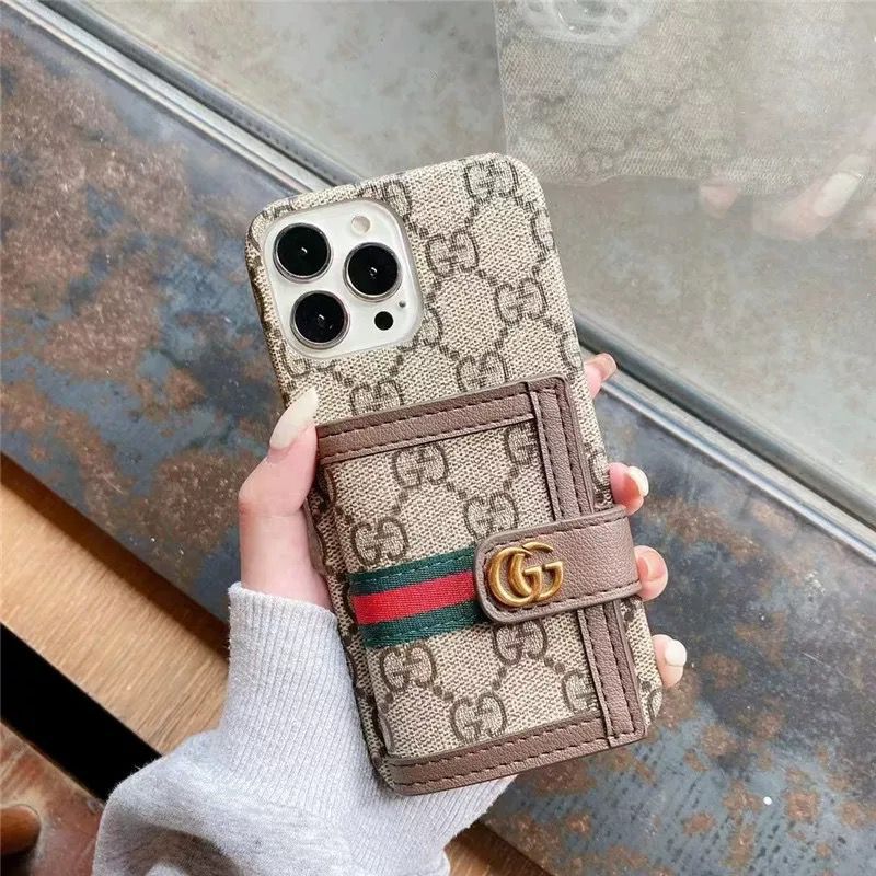 iPhone 16 Pro Luxury Brand wallet Mobile Case Cover