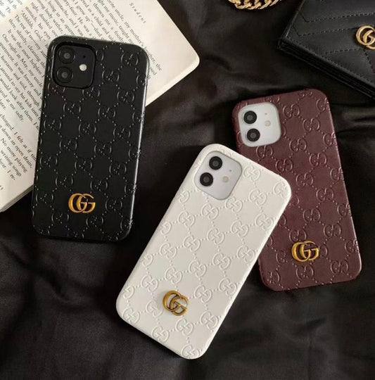 iPhone 15 Series Ladies Luxury Brand Leather Mobile Case Cover