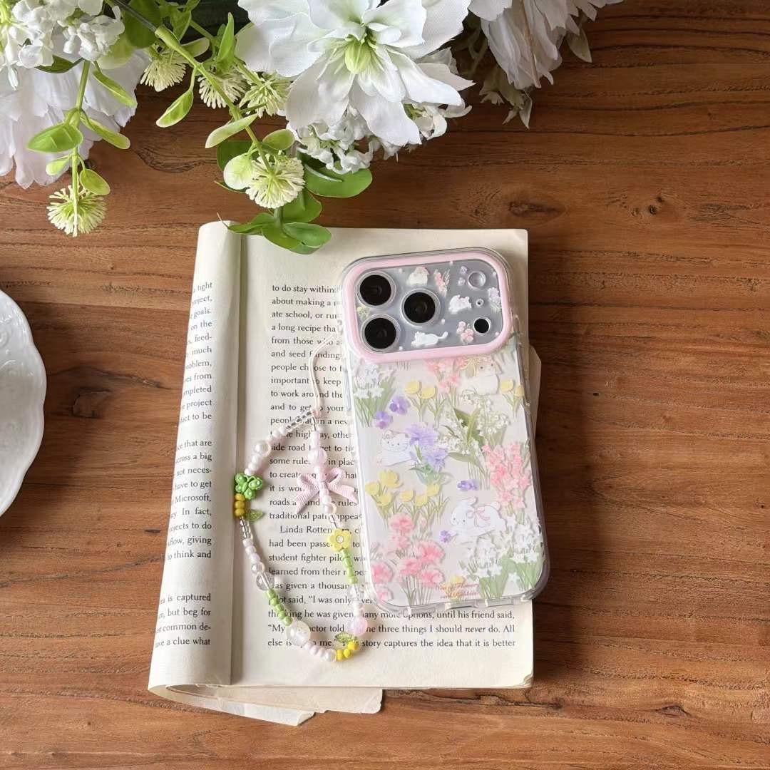 RABBIT CUTE CHARM FLOWER IPHONE CASE