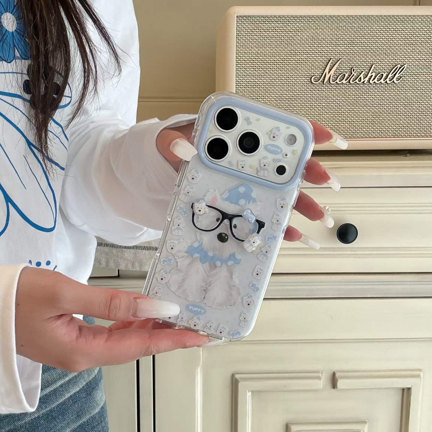 CUTE DOG SPECS IPHONE CASE