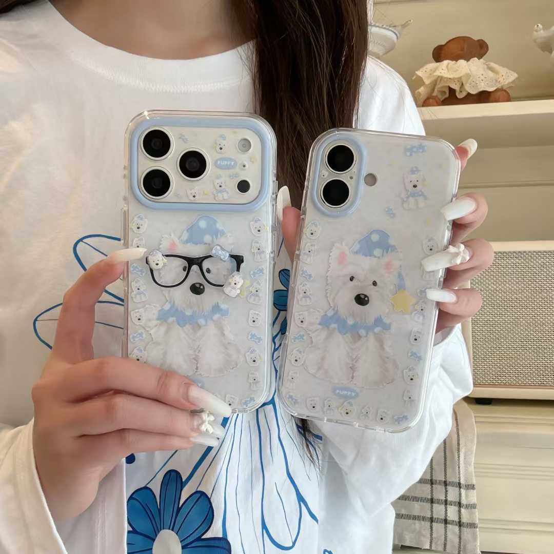 CUTE DOG SPECS IPHONE CASE
