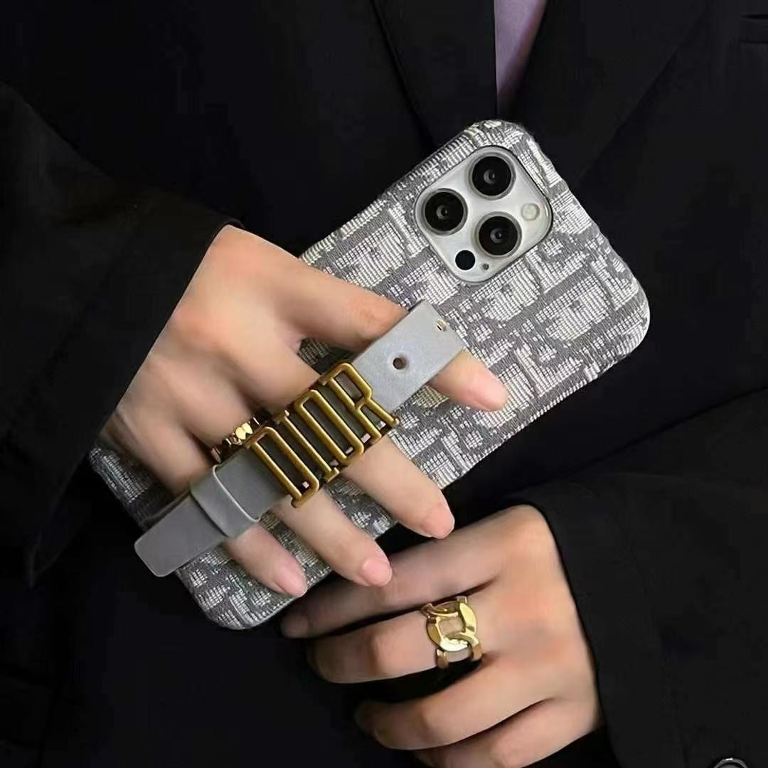 iPhone 16 Pro CD Brand Luxury Belt Grip Mobile Case Cover