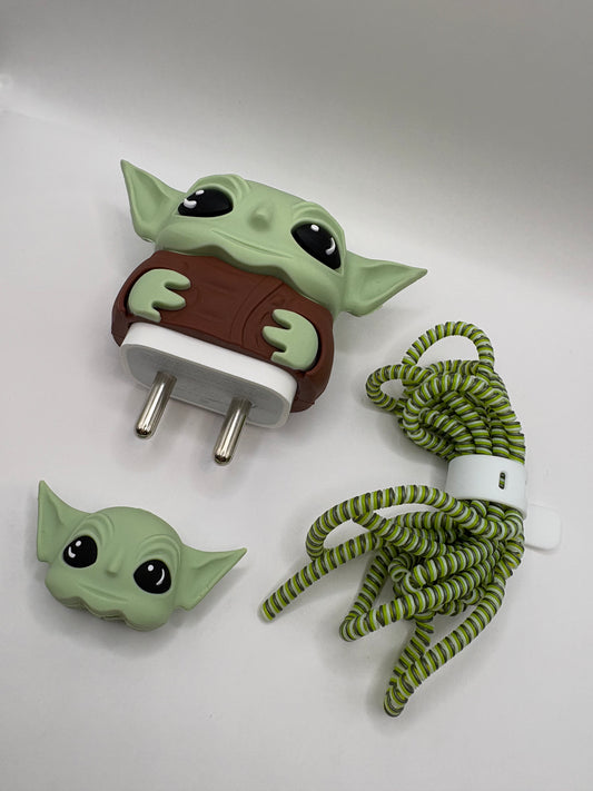 iPhone Charger 3d Baby Yoda Design Cover Silicone