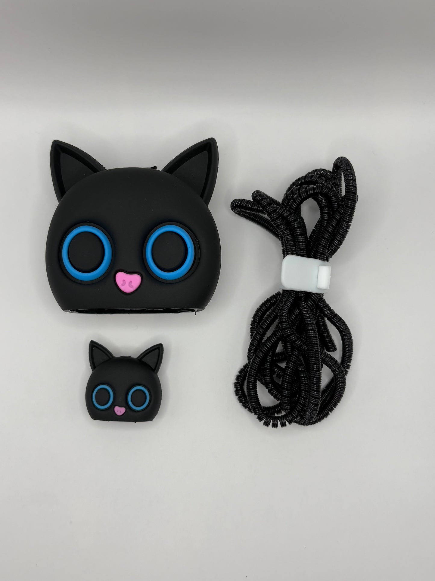 iPhone Charger 3d Black Cat Design Cover Silicone