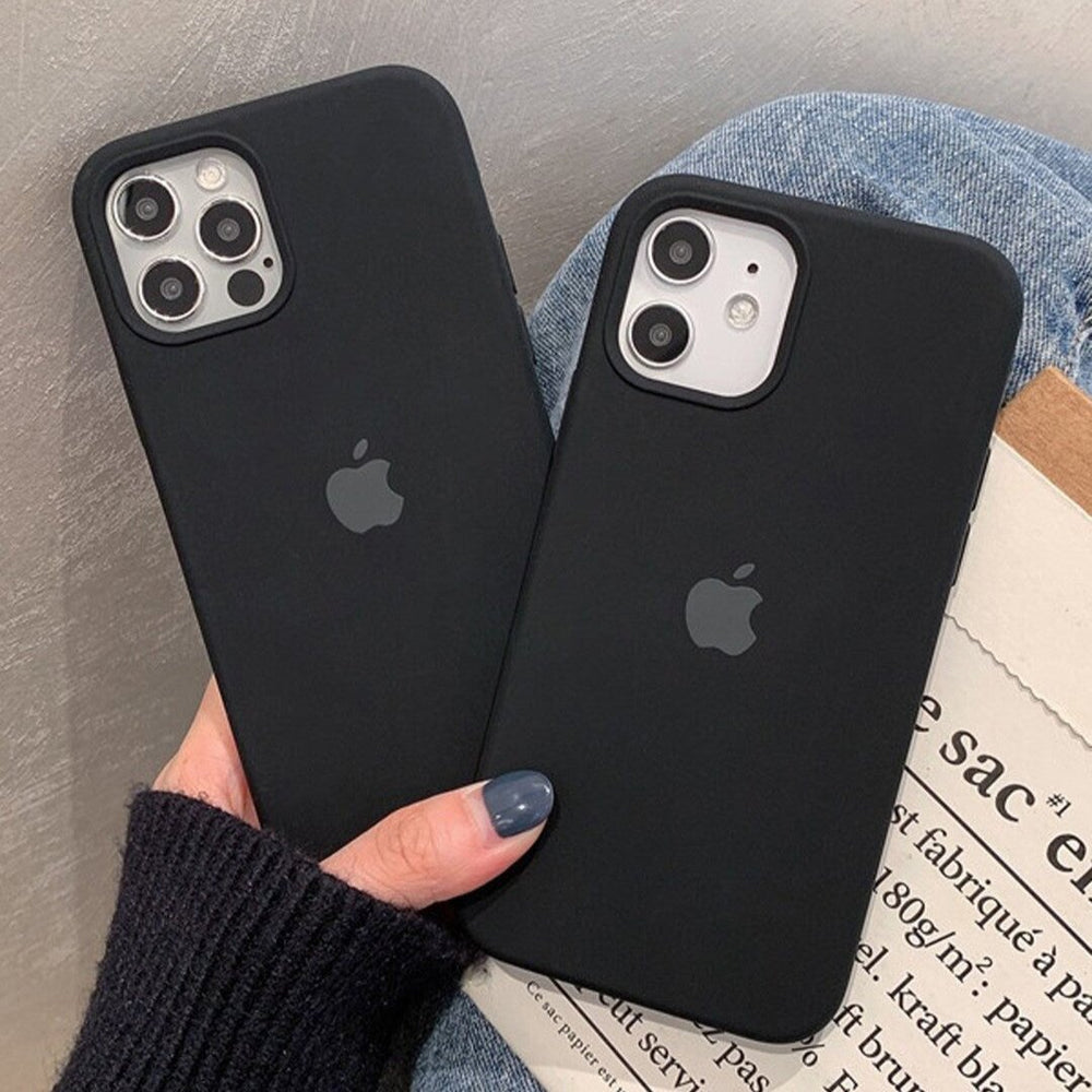 iPhone 16 Plus Liquid Silicone Case Cover Jet Black