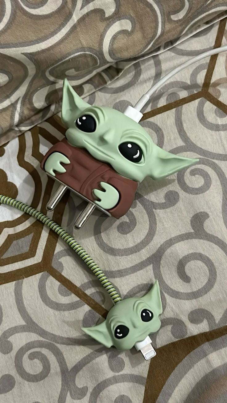 iPhone Charger 3d Baby Yoda Design Cover Silicone