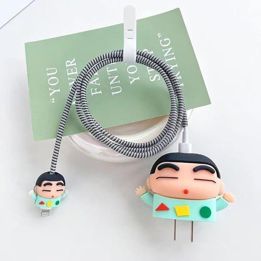 iPhone Charger Cute 3d Sin Chan Cover Silicone