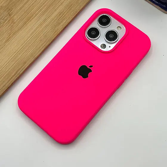 iPhone 15 Plus Liquid Silicone Case Cover Hot Pink