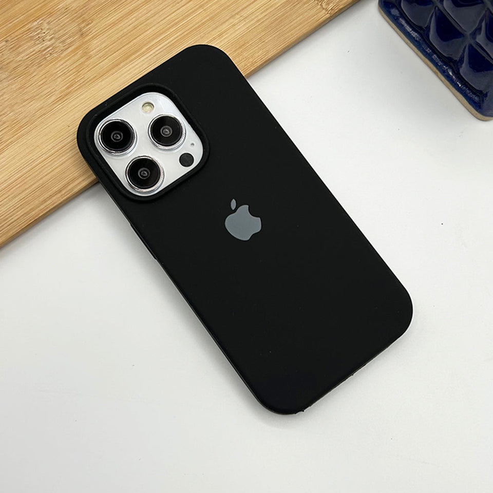 iPhone 16 Pro Liquid Silicone Case Cover Jet Black