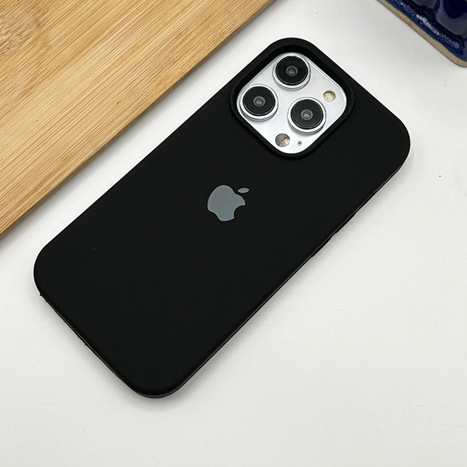 iPhone 16 Pro Liquid Silicone Case Cover Jet Black