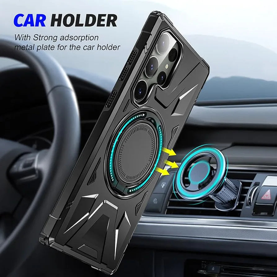 Samsung Galaxy S25 Ultra Defender Hard Metal Stand 360° Mobile Cover