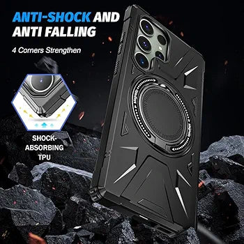 Samsung Galaxy S25 Ultra Defender Hard Metal Stand 360° Mobile Cover