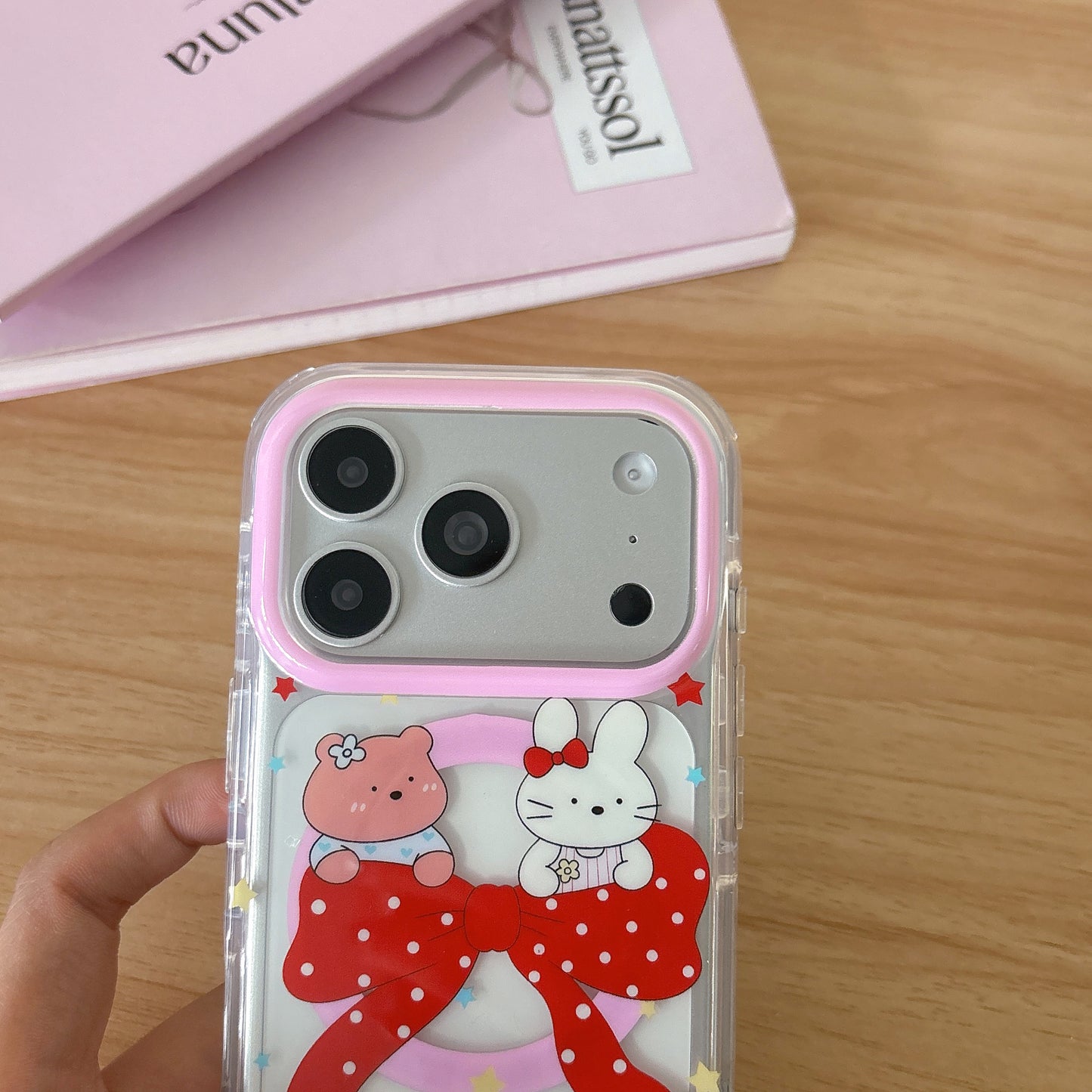 RED TEDDY BOW MAGSAFE WORKING IPHONE CASE