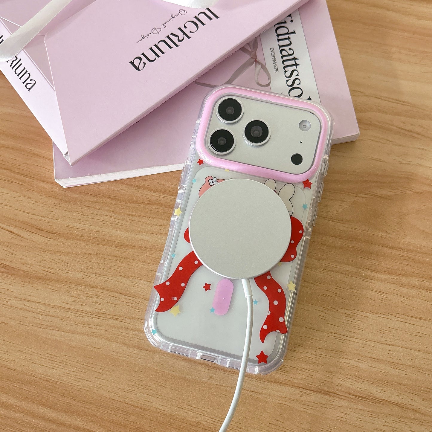 RED TEDDY BOW MAGSAFE WORKING IPHONE CASE
