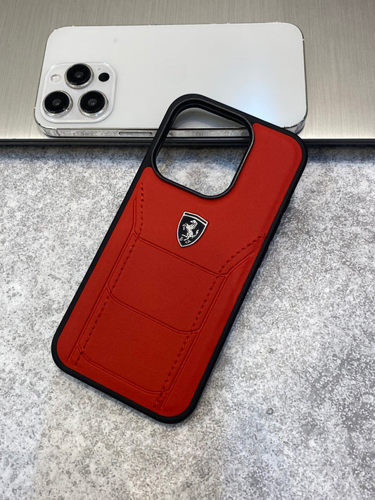 iPhone 14 FR Leather Stitched Mobile Case
