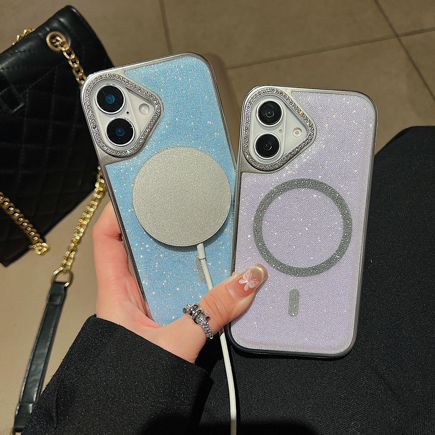iPhone 16 Pro Diamond Glitter Magsafe Mobile Case