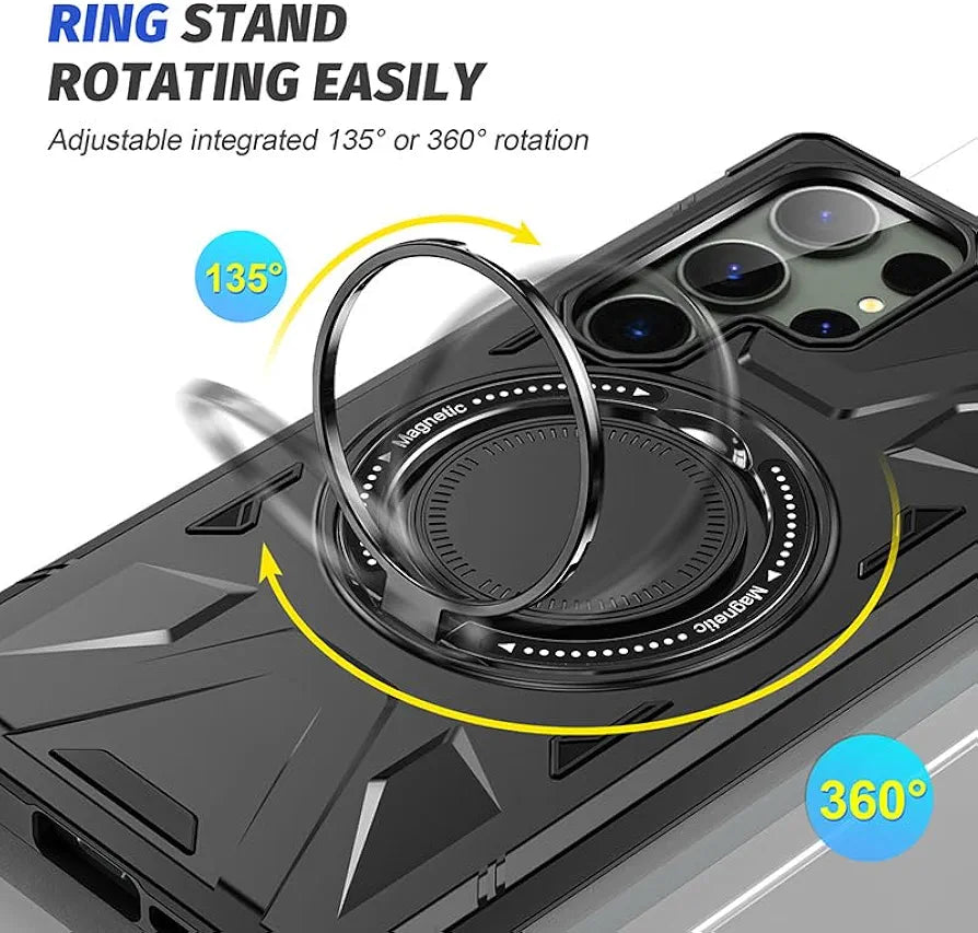 Samsung Galaxy S25 Ultra Defender Hard Metal Stand 360° Mobile Cover
