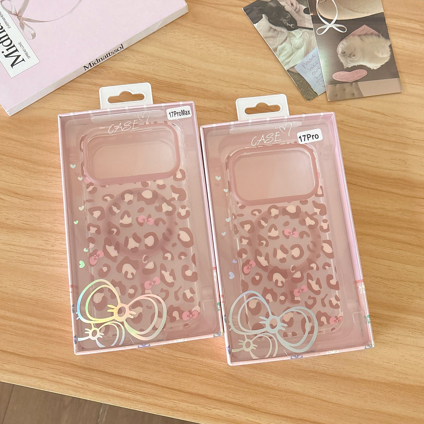 LEOPARD BOW MAGSAFE WORKING IPHONE CASE