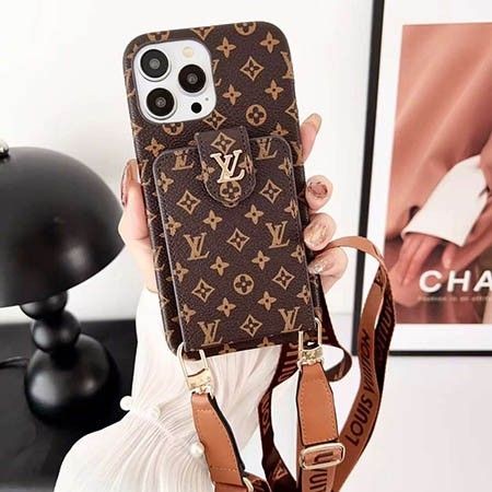 iPhone 15 Pro  Luxury Branded Sling Monogram Wallet Mobile Case Cover