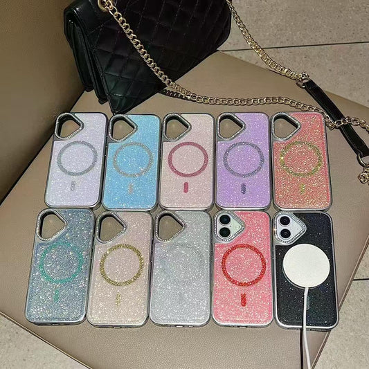 iPhone 15 Plus Diamond Glitter Magsafe Mobile Case