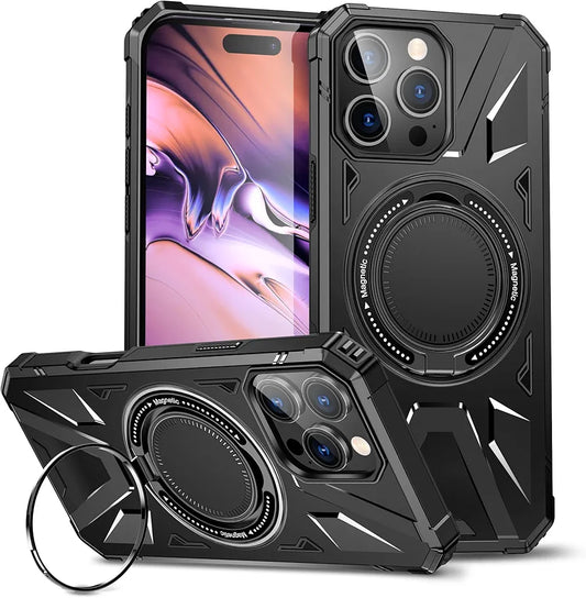 iPhone Series Military Grade Protection With 360° Rotating Stand Mobile Cover